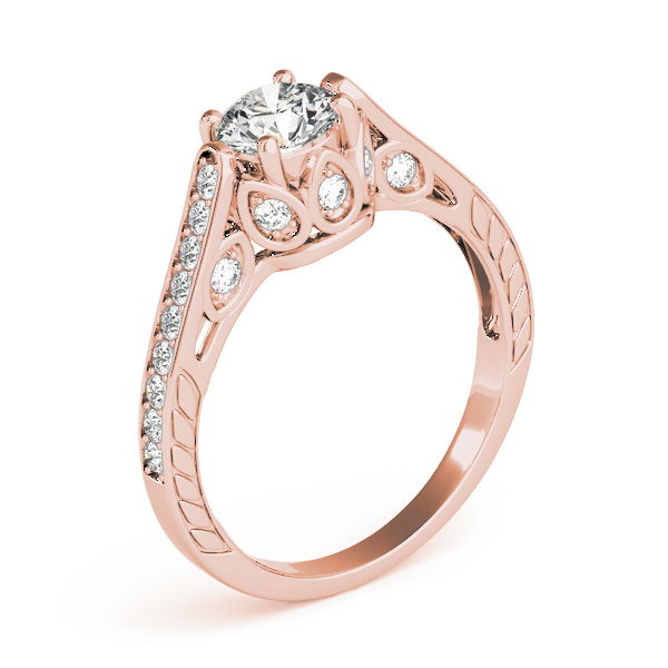 The Winifred Vintage Engagement Ring, upright view