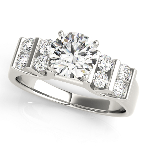 Multirow Bar Set Engagement Ring