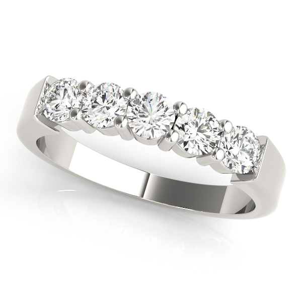 Shared Prong Wedding Band