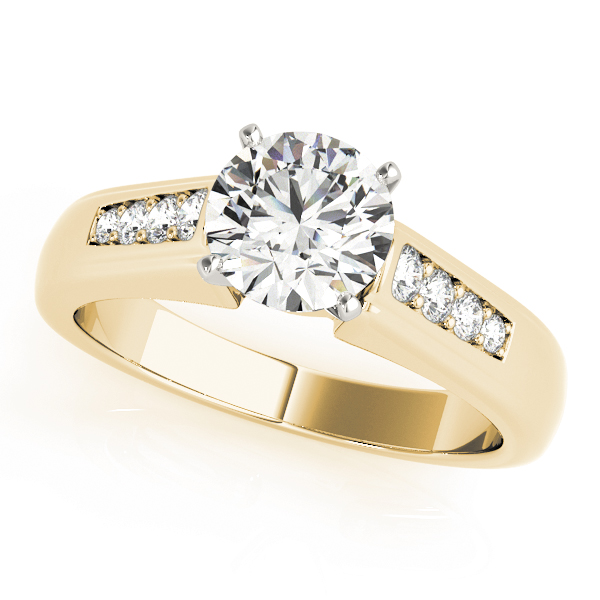 Single Row Channel Set Engagement Ring