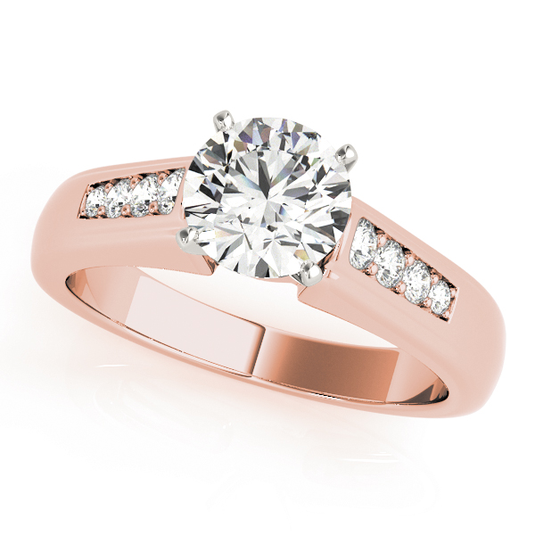 Single Row Channel Set Engagement Ring