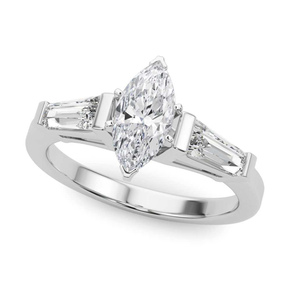 Baguette 3-Stone Engagement Ring