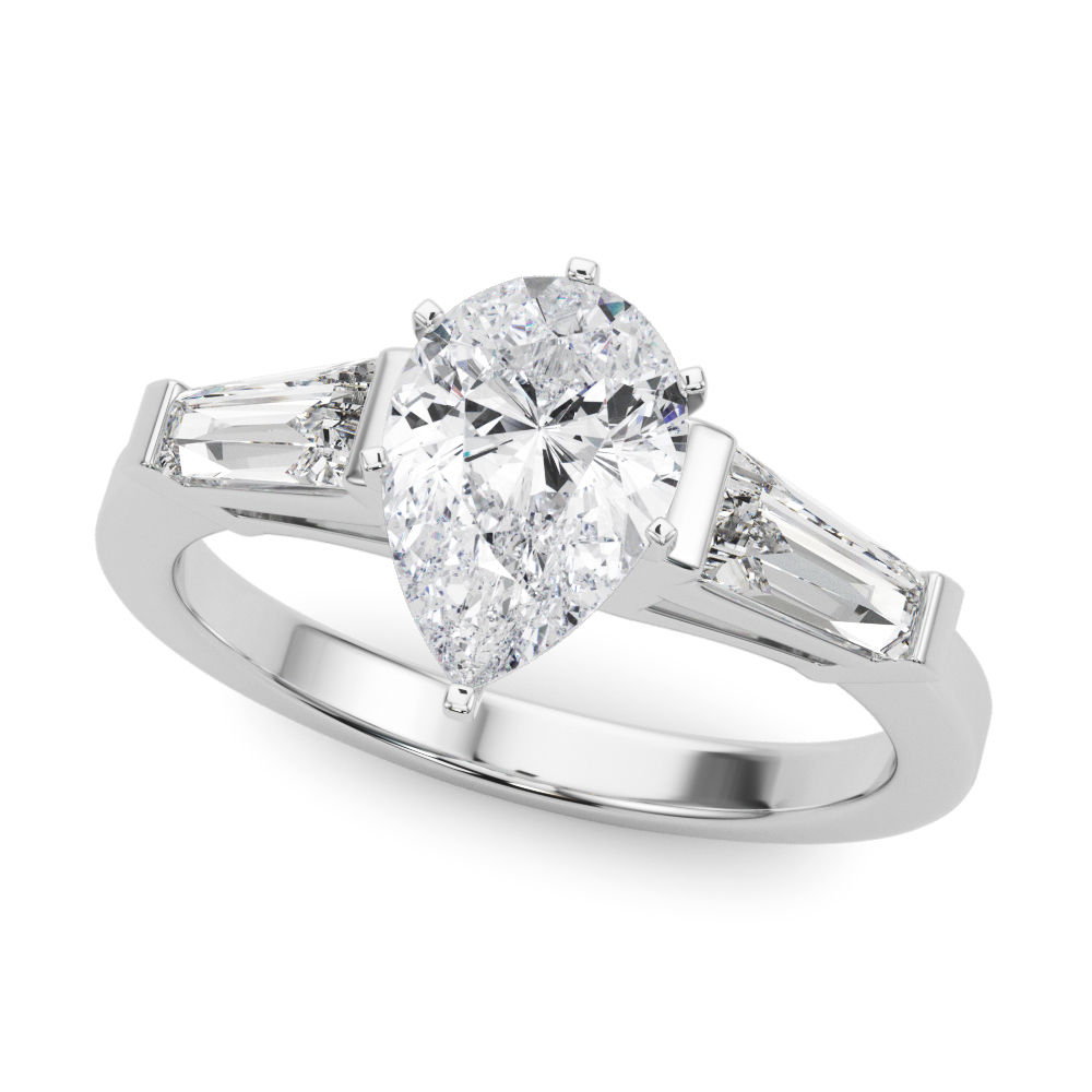 Baguette 3-Stone Engagement Ring
