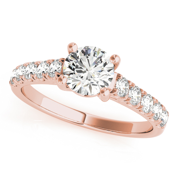 The Celine Single-Row Engagement Ring, front view