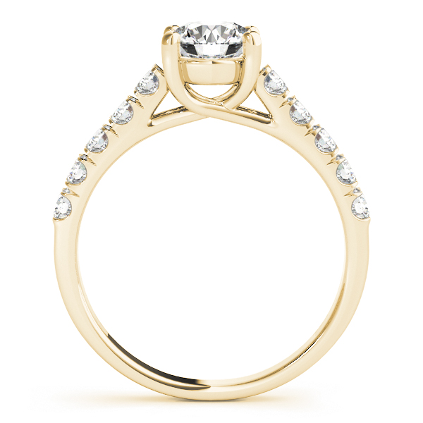 The Celine Single-Row Engagement Ring, side view