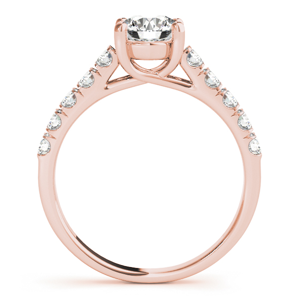 The Celine Single-Row Engagement Ring, side view