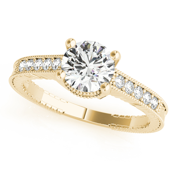 The Lila Vintage Engagement Ring, front view