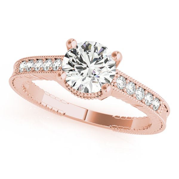The Lila Vintage Engagement Ring, front view