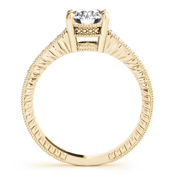 The Lila Vintage Engagement Ring, side view