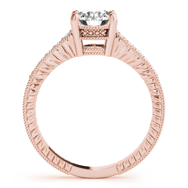The Lila Vintage Engagement Ring, side view