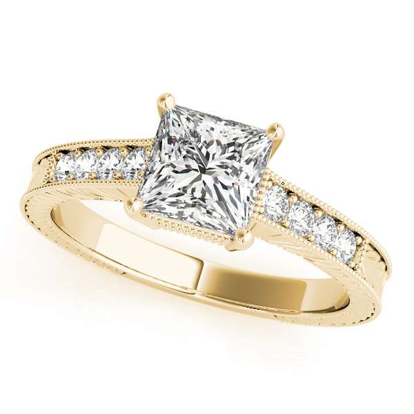 Antique Style Filigree Milgrain Engagement Rings