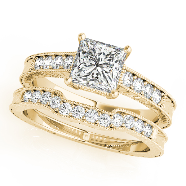 The Rosalind Vintage Engagement Ring, set view