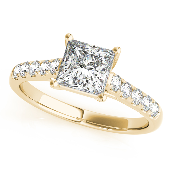 The Natalie Single-Row Engagement Ring, front view