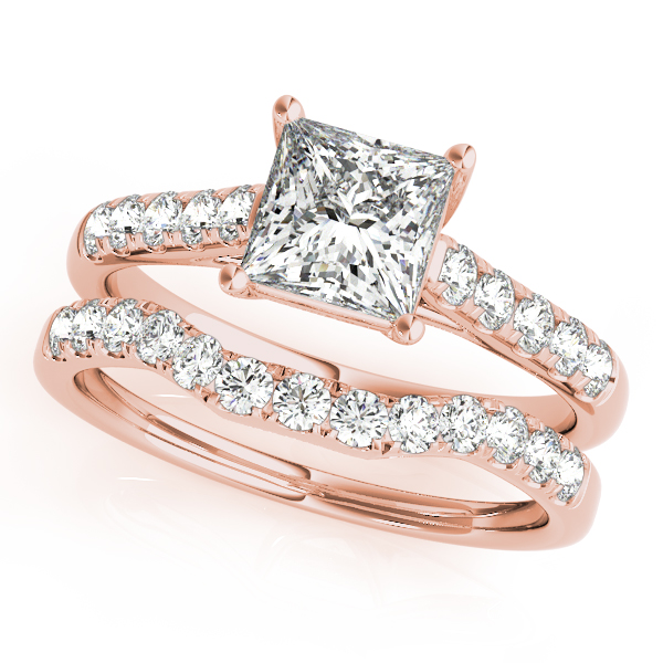 The Natalie Single-Row Engagement Ring, set view