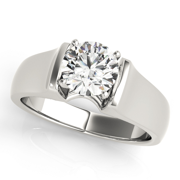 Solitaire Round Engagement Ring