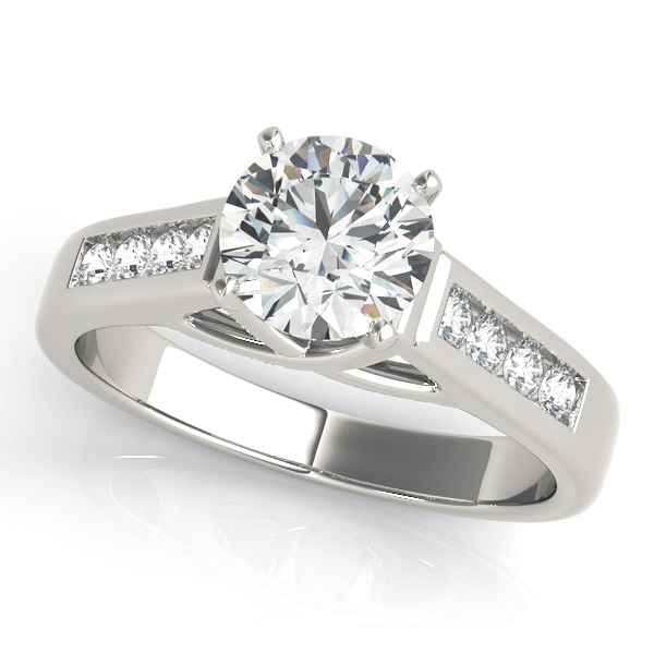 Channel Set Single Row Engagement Ring