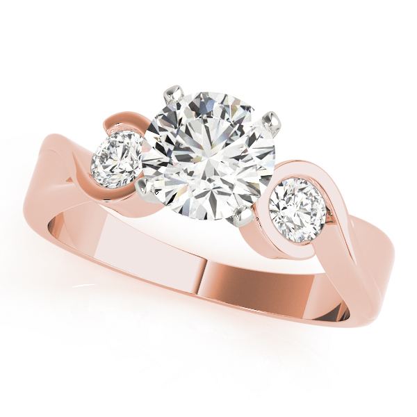 ENGAGEMENT RINGS 3 STONE ROUND
