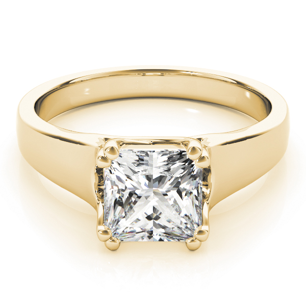 The Michaela Solitaire Engagement Ring, set view