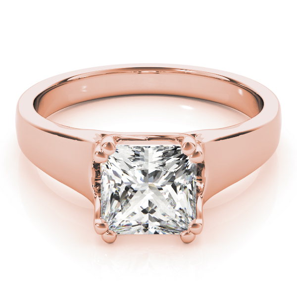 The Michaela Solitaire Engagement Ring, set view