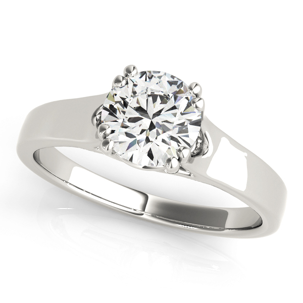 Double Prong Trellis Engagement Ring