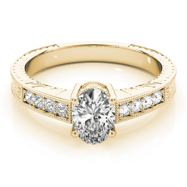 The Jane Single-Row Engagement Ring, set view