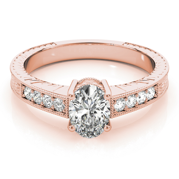 The Jane Single-Row Engagement Ring, set view