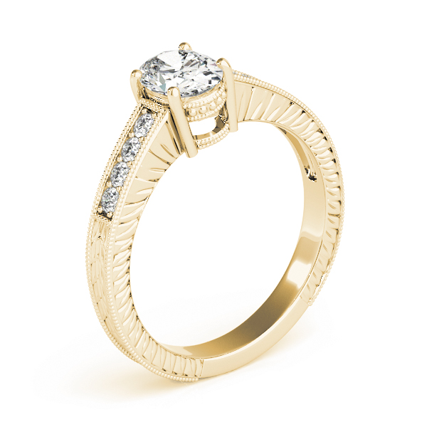 The Jane Single-Row Engagement Ring, upright view