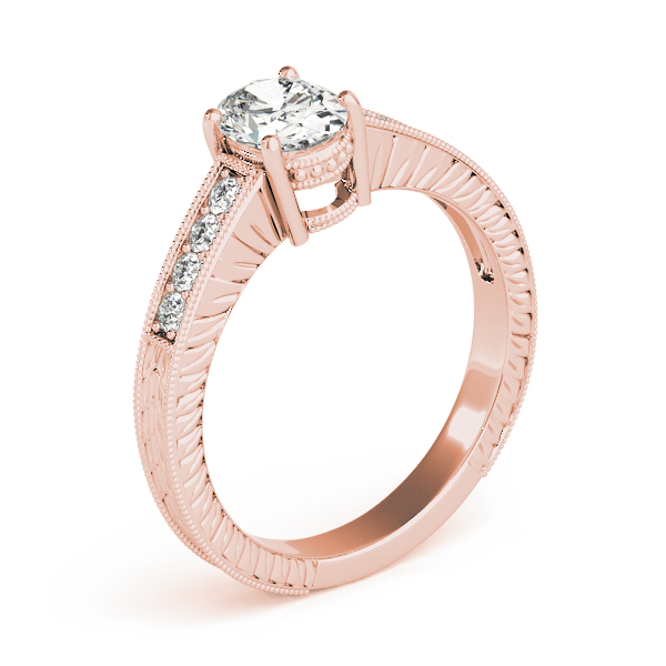 The Jane Single-Row Engagement Ring, upright view