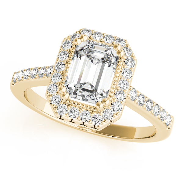 The Imogen Halo Engagement Ring, front view