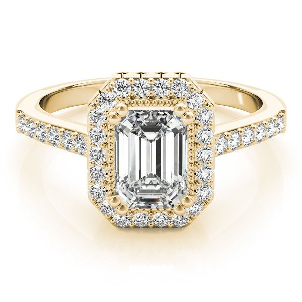 The Imogen Halo Engagement Ring, set view