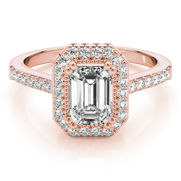 The Imogen Halo Engagement Ring, set view