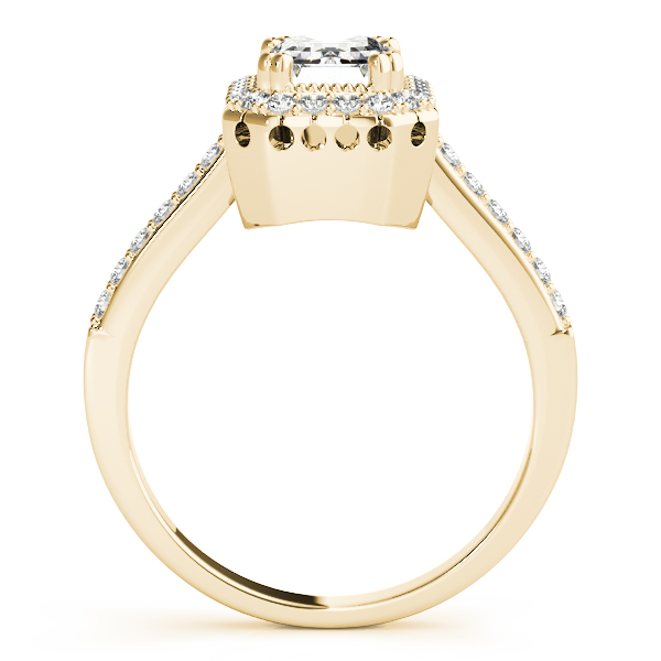 The Imogen Halo Engagement Ring, side view