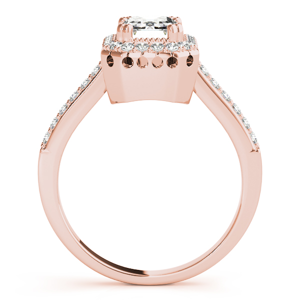 The Imogen Halo Engagement Ring, side view