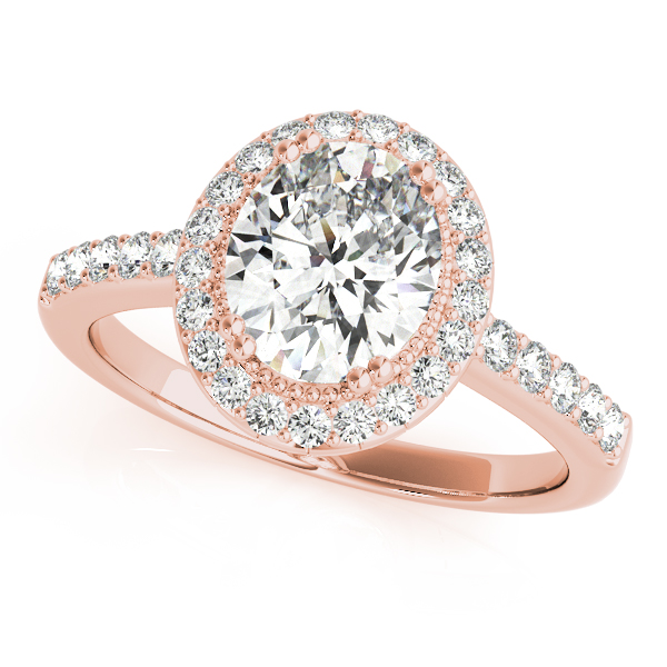 The Grace Halo Engagement Ring, front view