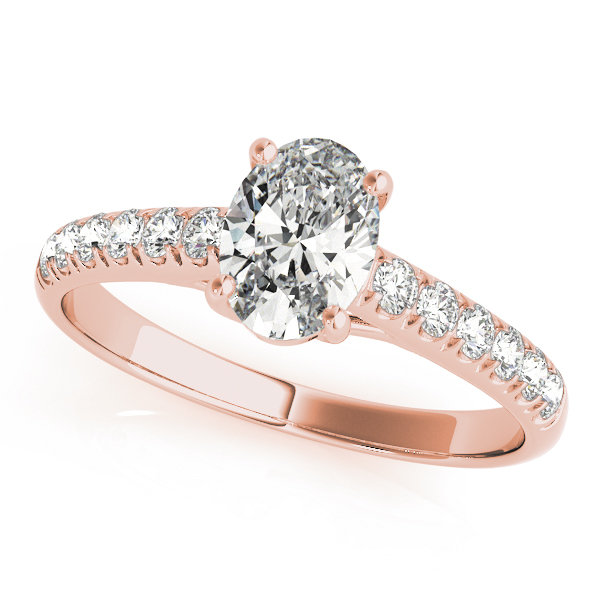 Single Row U-Prong Trellis Engagement Ring