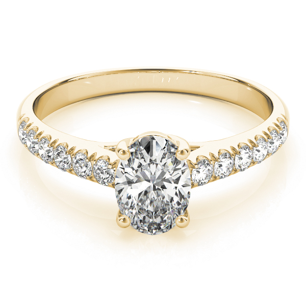 The Theodora Single-Row Engagement Ring, set view