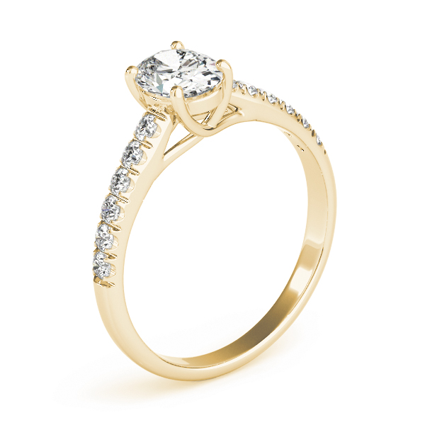 The Theodora Single-Row Engagement Ring, upright view