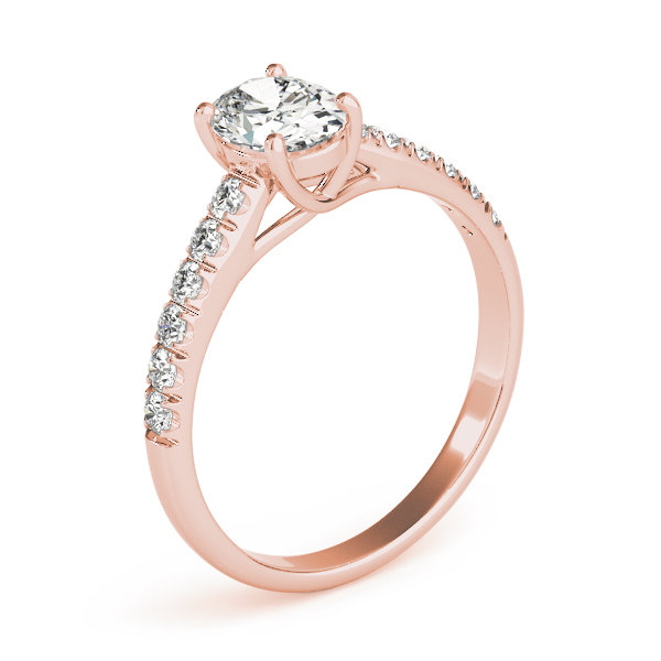 The Theodora Single-Row Engagement Ring, upright view