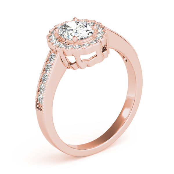 The Gwendolyn Halo Engagement Ring, angled view
