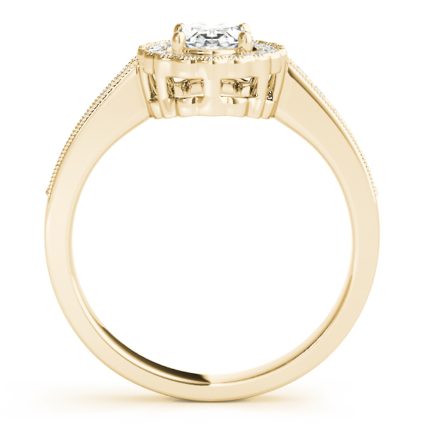 The Gwendolyn Halo Engagement Ring, side view