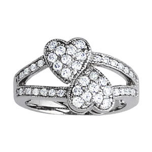 DIAMOND FASHION HEART RINGS