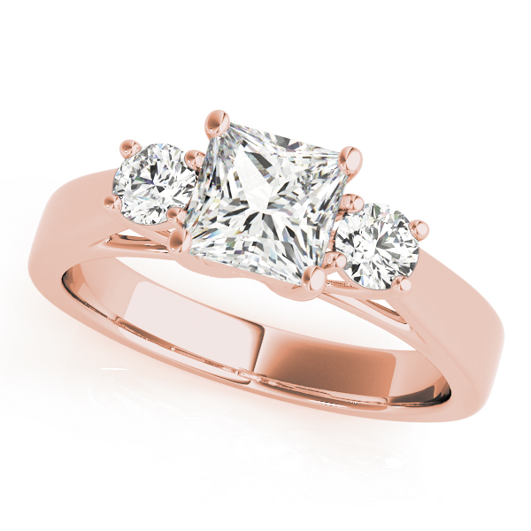 3-Stone Princess Cut Engagement Rings