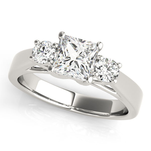 3-Stone Princess Cut Engagement Rings