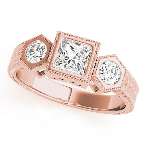 The Catherine Three-Stone Engagement Ring, front view