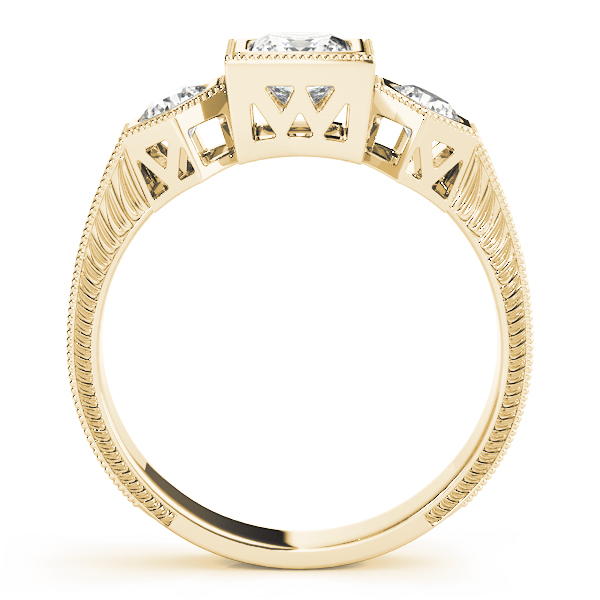 The Catherine Three-Stone Engagement Ring, side view