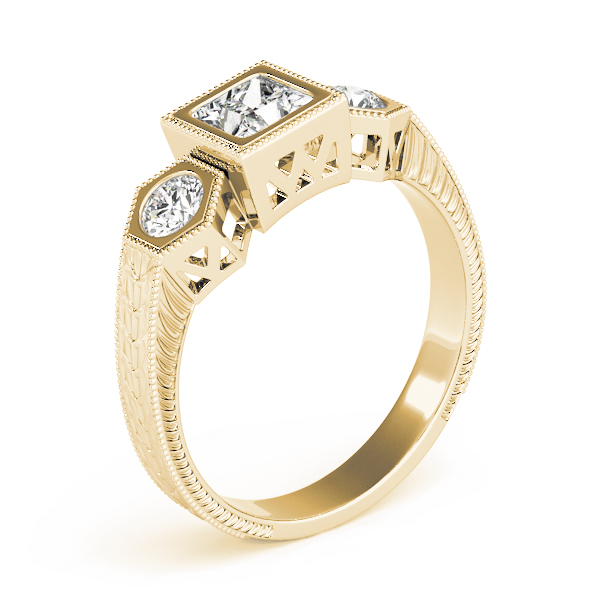 The Catherine Three-Stone Engagement Ring, upright view