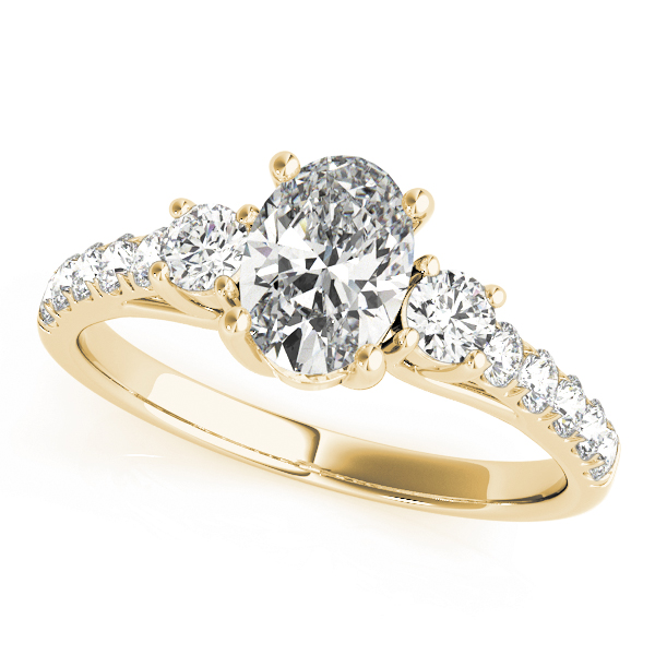 3-Stone Trellis Oval Engagement Ring