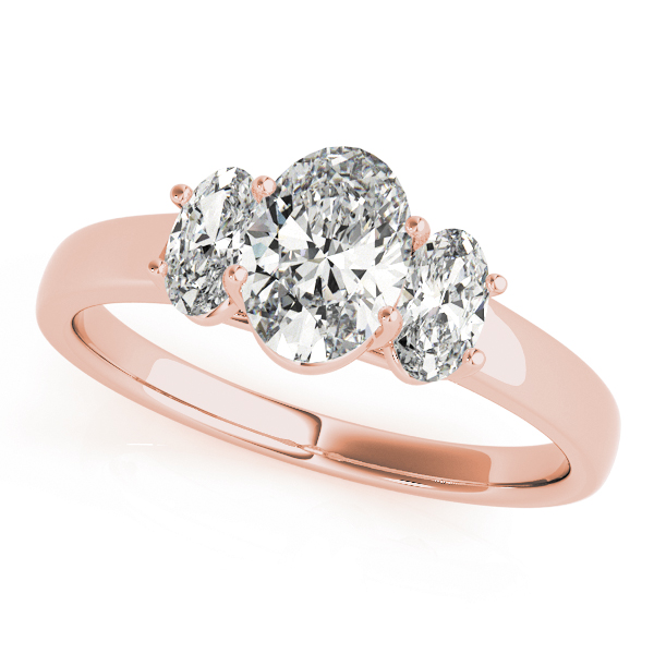3-Stone Trellis Oval Engagement Ring