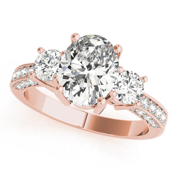 ENGAGEMENT RINGS 3 STONE OVAL