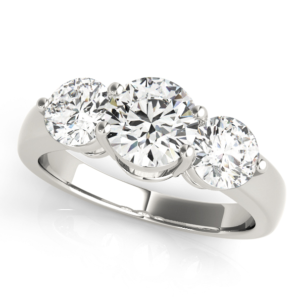 3-Stone Round Engagement Ring